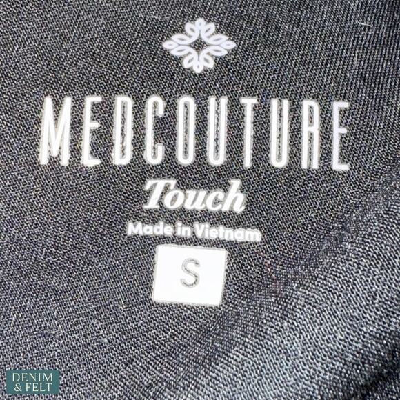 Med Couture Touch Black Scrub Pants Jogger Style Pull-On Waist Size Small - Picture 7 of 8